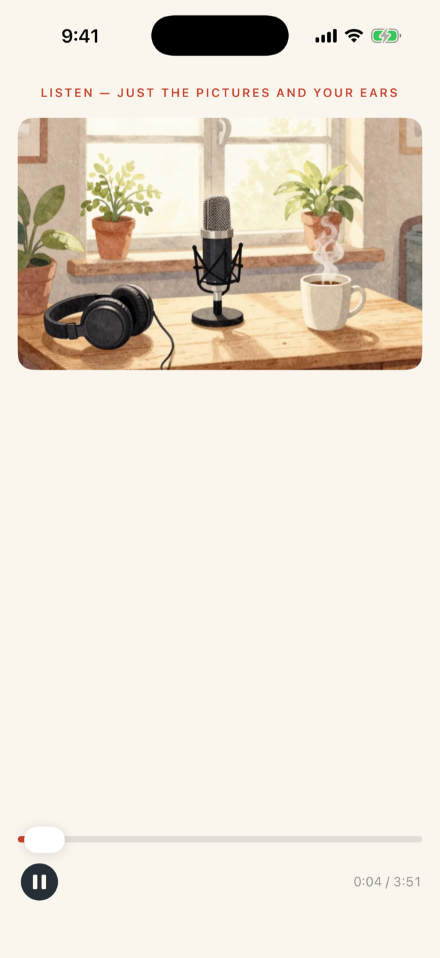Listening pass in light mode